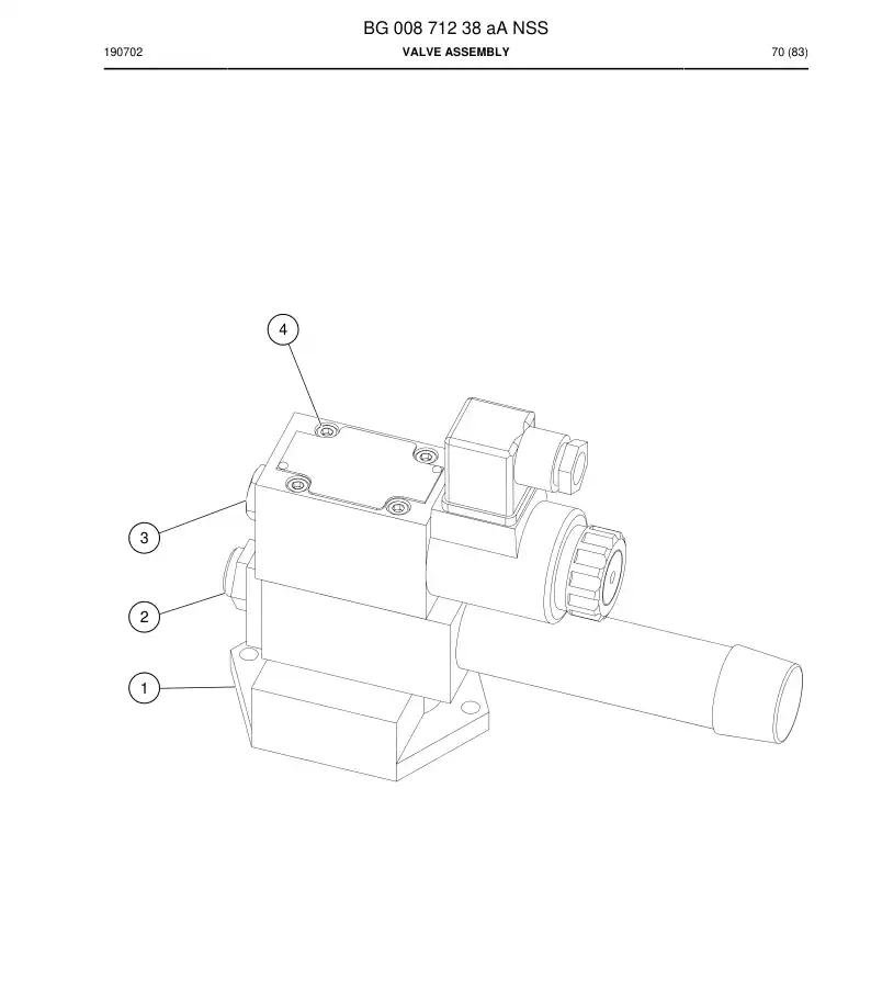 BG00871238a BG 008 712 38a Valve Assembly - Sandvik Technical Drawing
