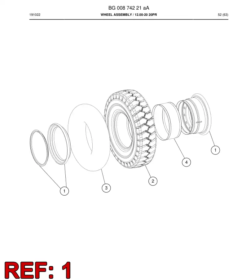 BG00873156a BG 008 731 56a Rim - Sandvik Technical Drawing