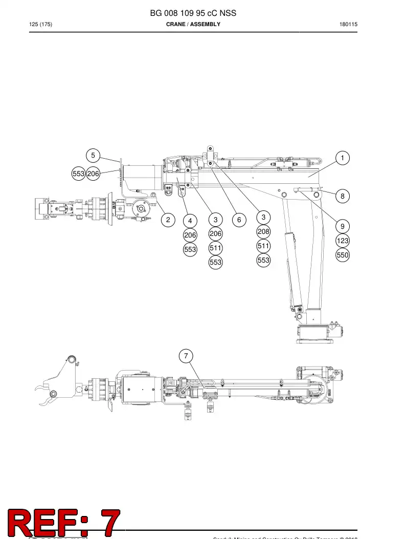 BG00873440a BG 008 734 40a Plate, Mounting - Sandvik Technical Drawing