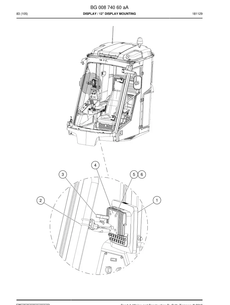 BG00874060a BG 008 740 60a Display - Sandvik Technical Drawing