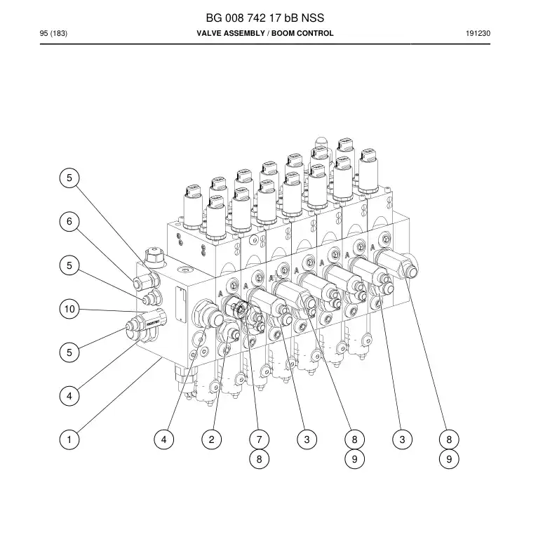 BG00874217b BG 008 742 17b Valve Assembly - Sandvik Technical Drawing