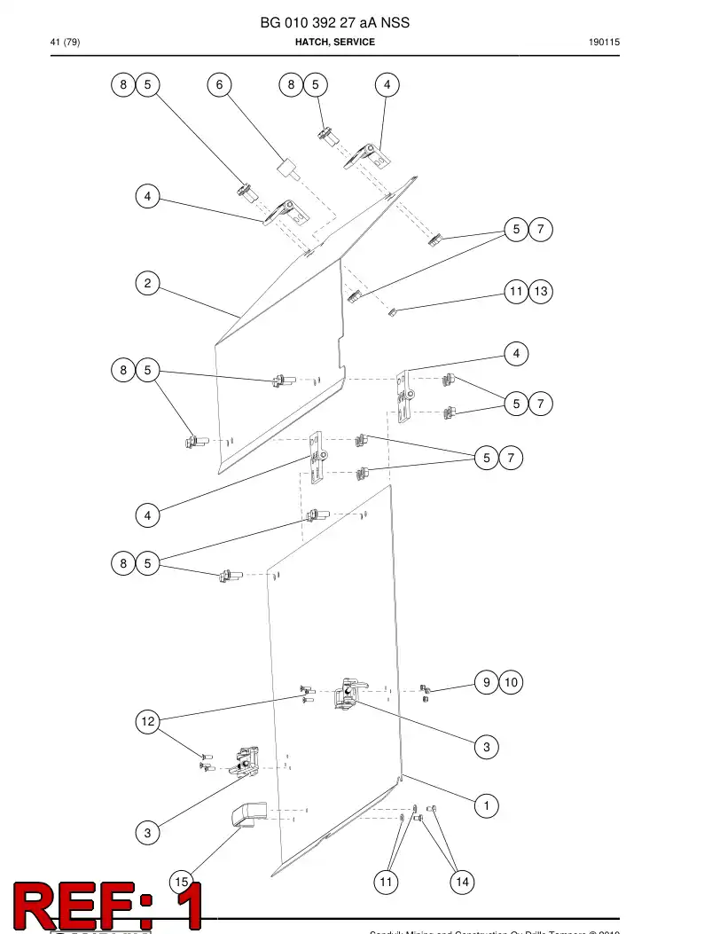 BG00874966b BG 008 749 66b Roof - Sandvik Technical Drawing