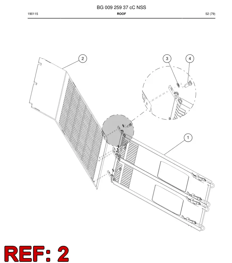 BG00874967c BG 008 749 67c Roof - Sandvik Technical Drawing