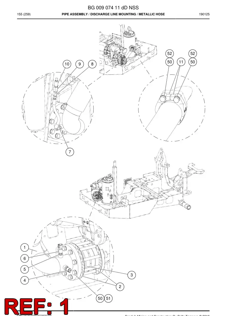 BG00875895b BG 008 758 95b Hose, Braided - Sandvik Technical Drawing