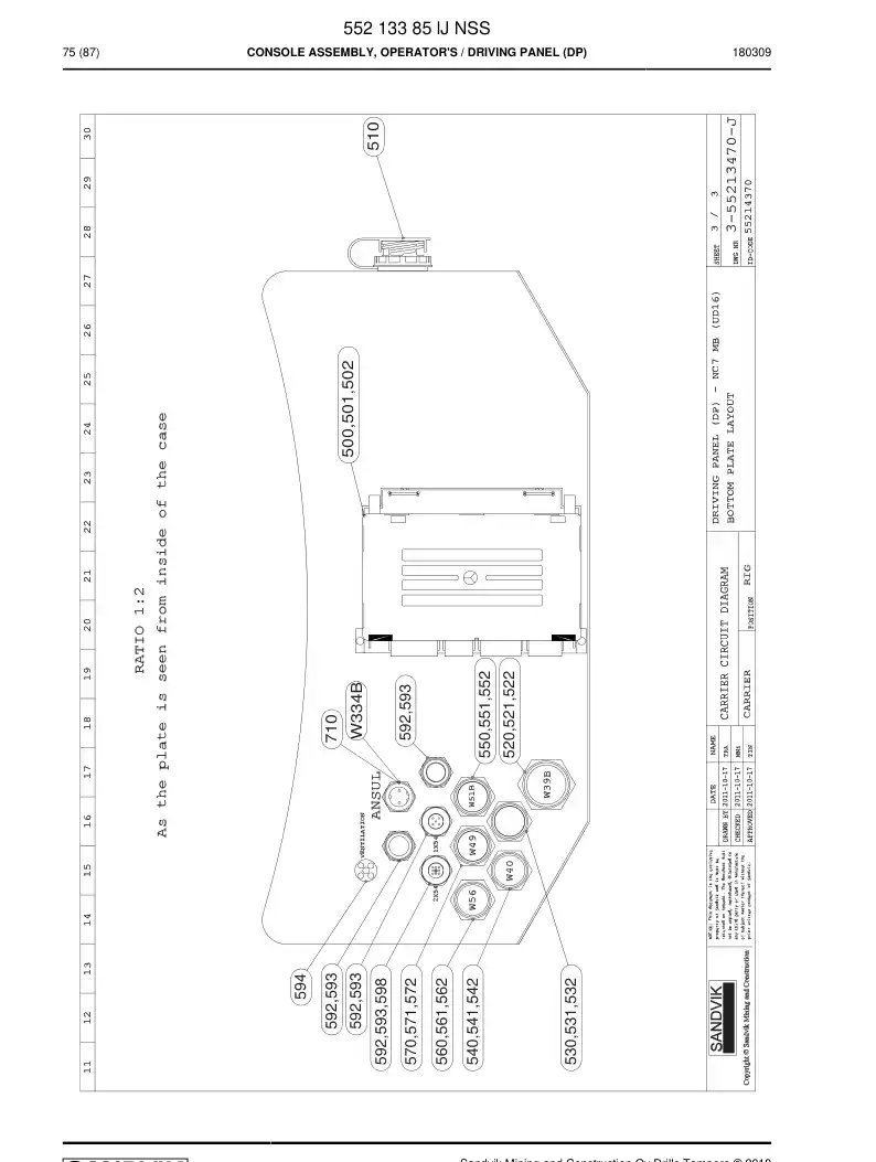 BG00875926a BG 008 759 26a KIT DE PIEZAS DE REPUESTO - Sandvik Technical Drawing