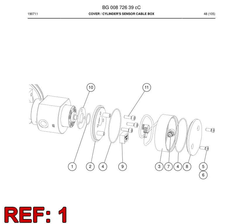 BG00877167a BG 008 771 67a O-Ring - Sandvik Technical Drawing