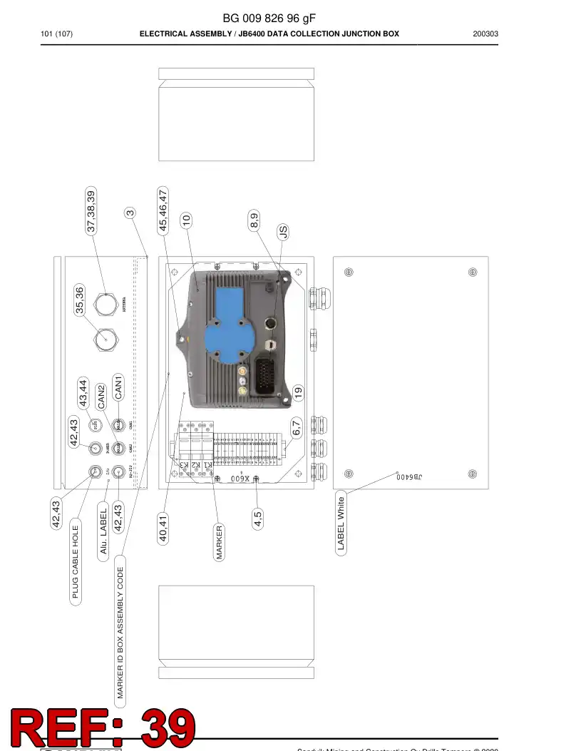 BG00877396a BG 008 773 96a CABLE FITTING, METLICO - Sandvik Technical Drawing