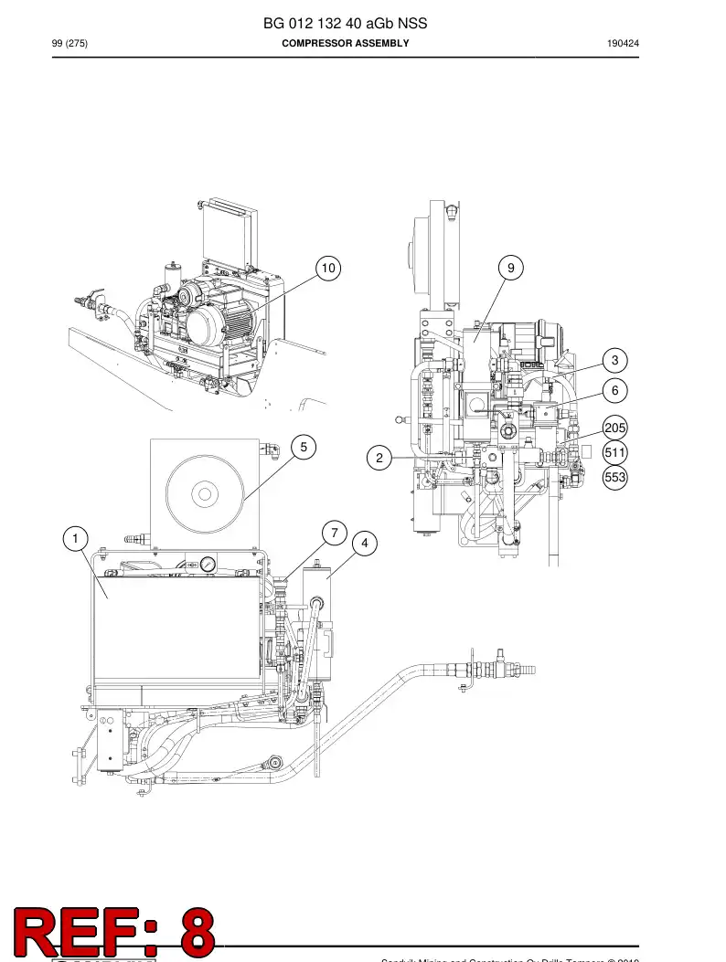 BG00878488a BG 008 784 88a Support - Sandvik Technical Drawing