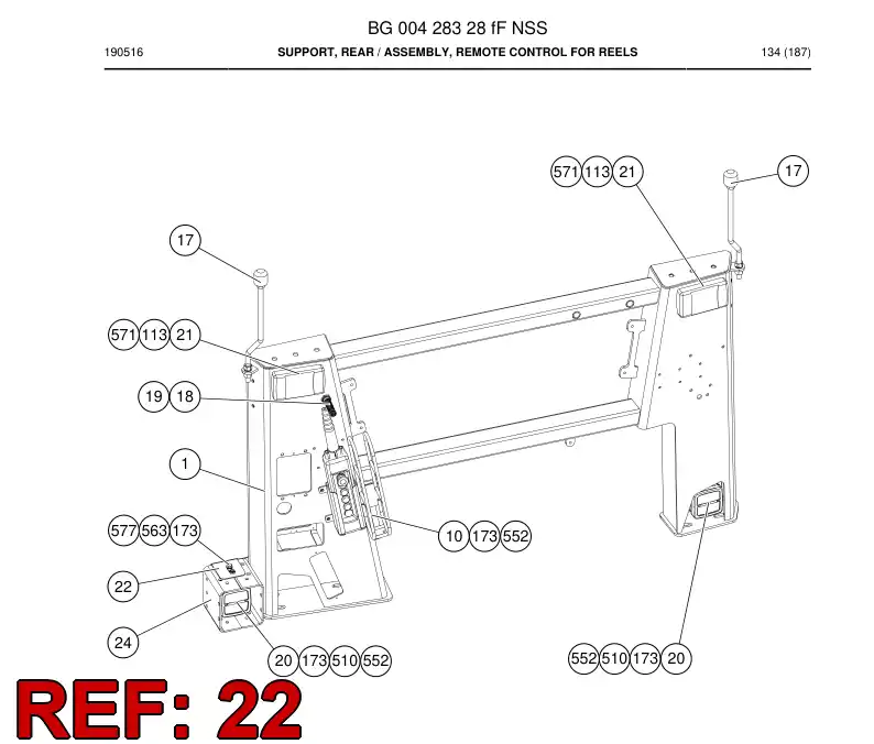 BG00879025b BG 008 790 25b Plate, support - Sandvik Technical Drawing