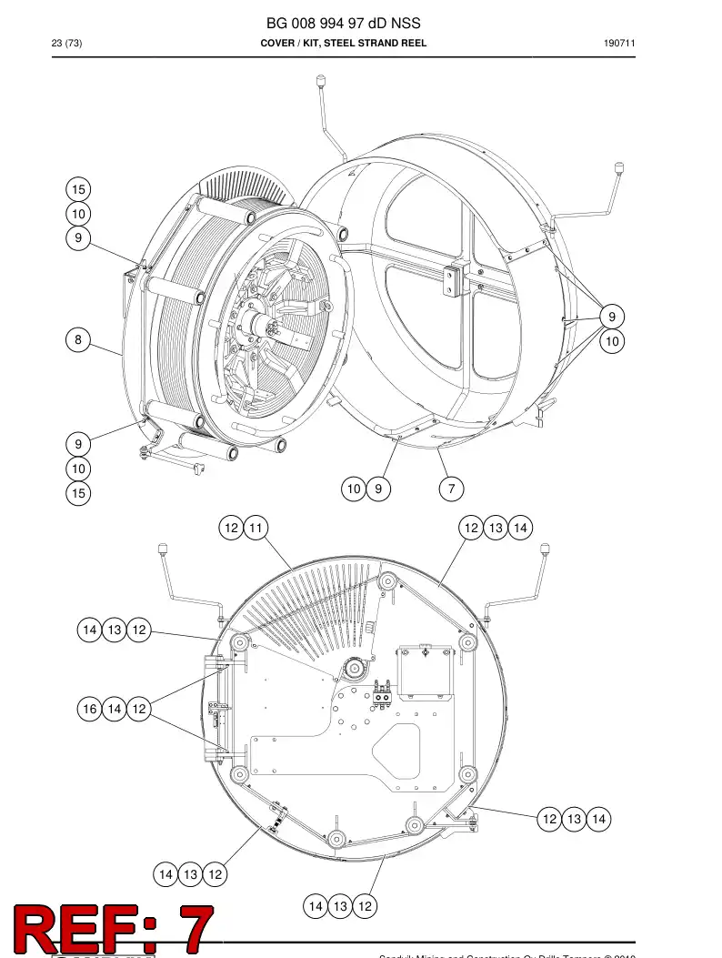 BG00879564b BG 008 795 64b Plate - Sandvik Technical Drawing