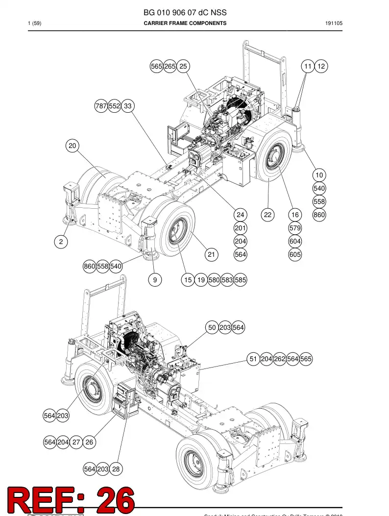 BG00880295b BG 008 802 95b Assembly - Sandvik Technical Drawing