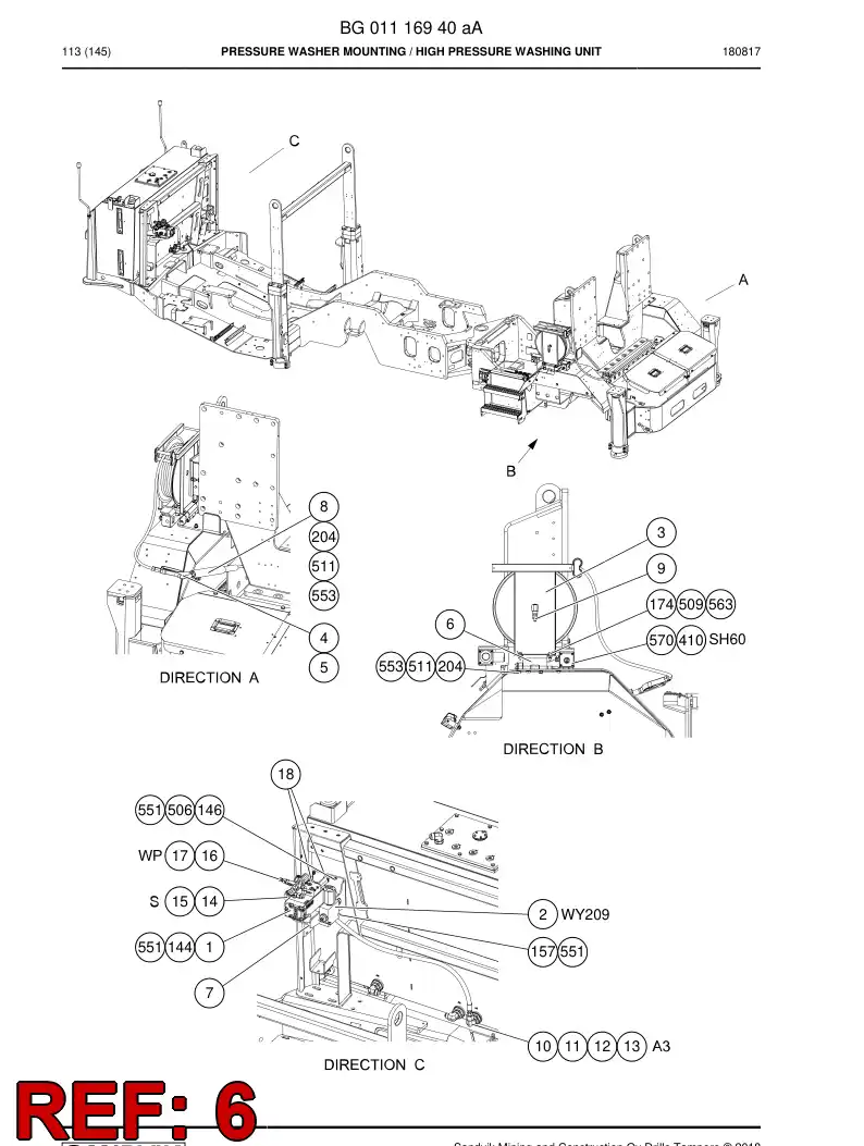 BG00885731a BG 008 857 31a Bracket - Sandvik Technical Drawing