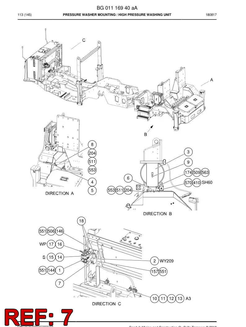BG00886063a BG 008 860 63a Bracket - Sandvik Technical Drawing