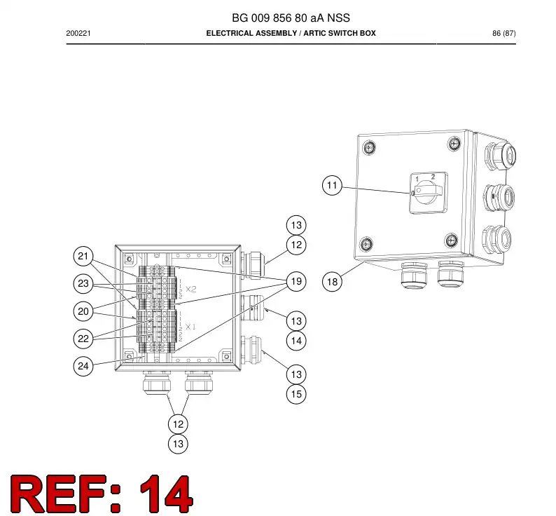 BG00888489a BG 008 884 89a Gland, Cable, Metallic - Sandvik Technical Drawing