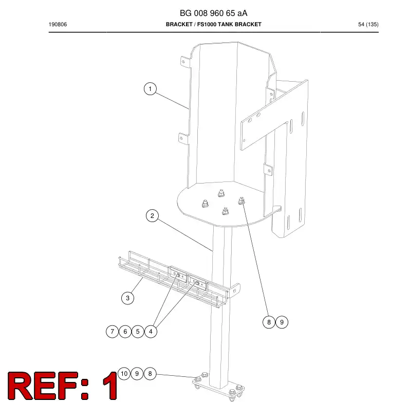 BG00888975a BG 008 889 75a Bracket, Mounting - Sandvik Technical Drawing