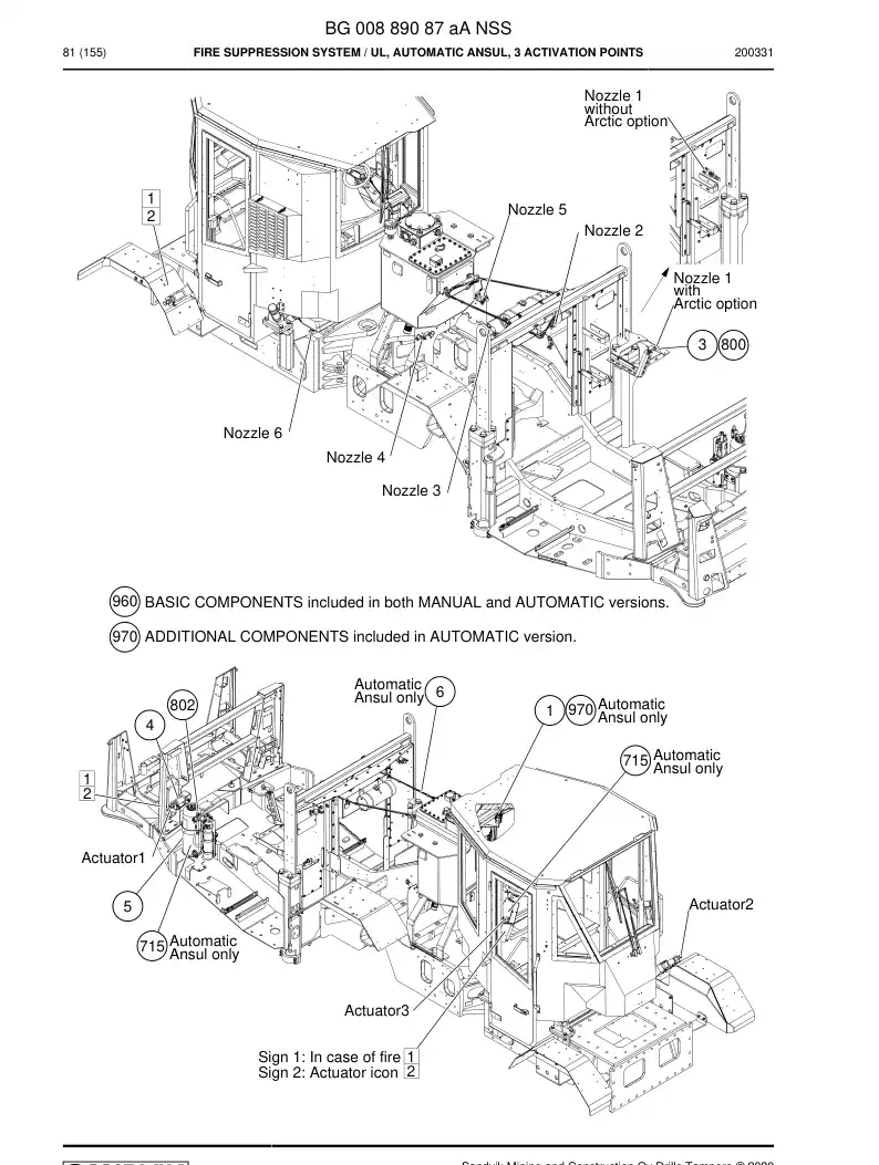BG00889087a BG 008 890 87a Fire Suppression System - Sandvik Technical Drawing