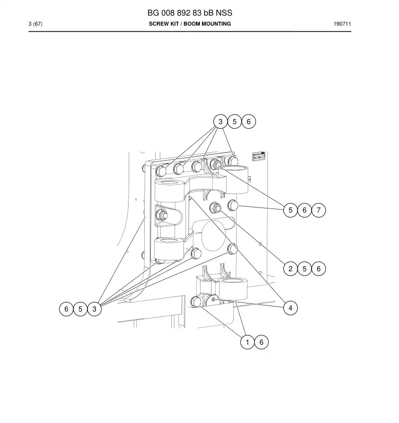 BG00889283b BG 008 892 83b Screw Kit - Sandvik Technical Drawing
