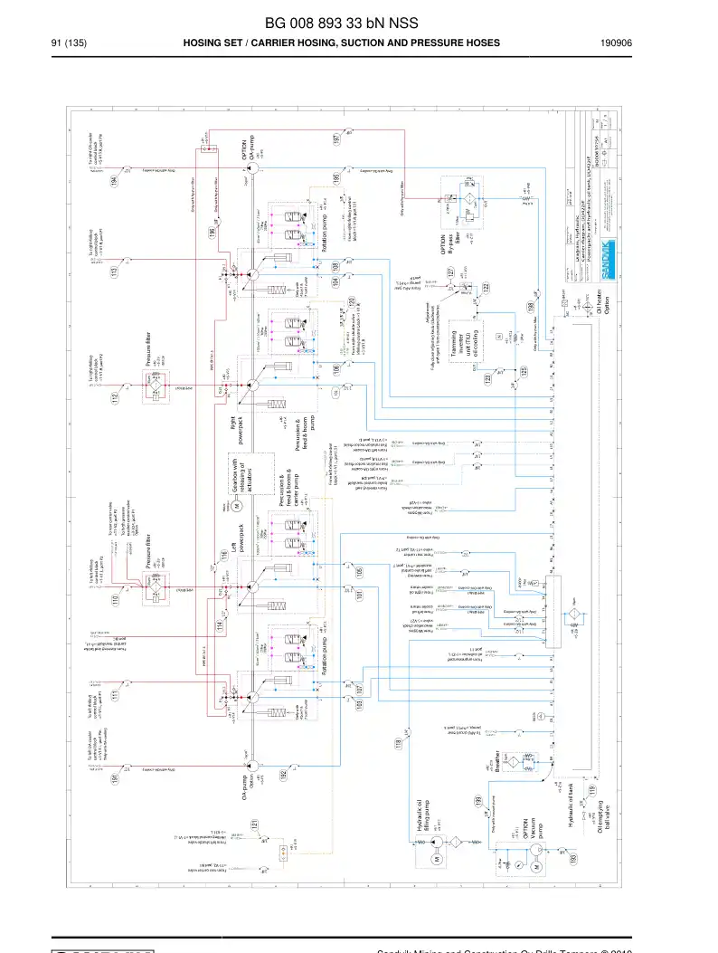 BG00889333b BG 008 893 33b Hosing Set - Sandvik Technical Drawing