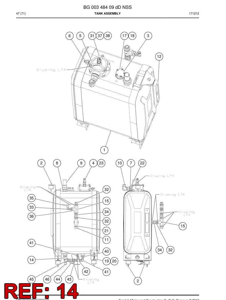 BG00891264a BG 008 912 64a Nipple - Sandvik Technical Drawing