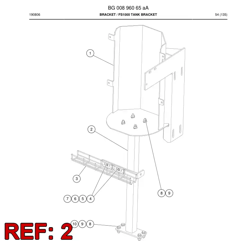 BG00894195a BG 008 941 95a Support - Sandvik Technical Drawing
