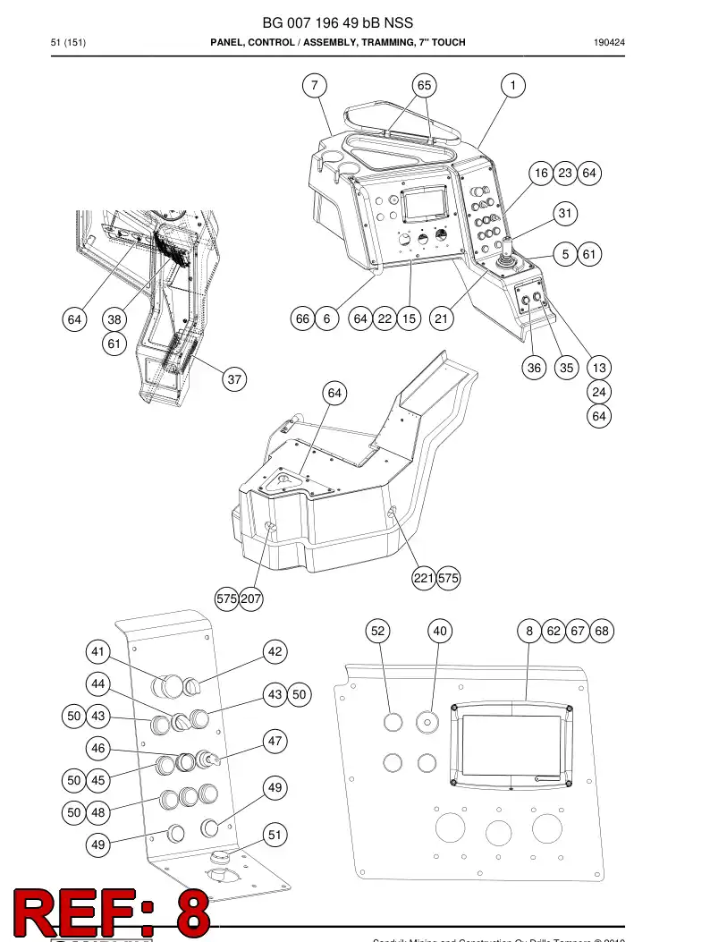 BG00896149b BG 008 961 49b Display - Sandvik Technical Drawing