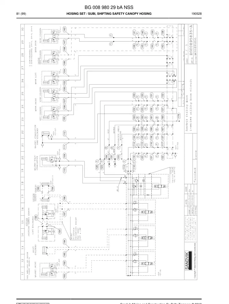 BG00898029b BG 008 980 29b Hosing Set - Sandvik Technical Drawing
