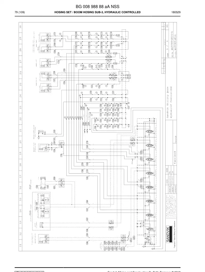 BG00898888b BG 008 988 88b Hosing Set - Sandvik Technical Drawing