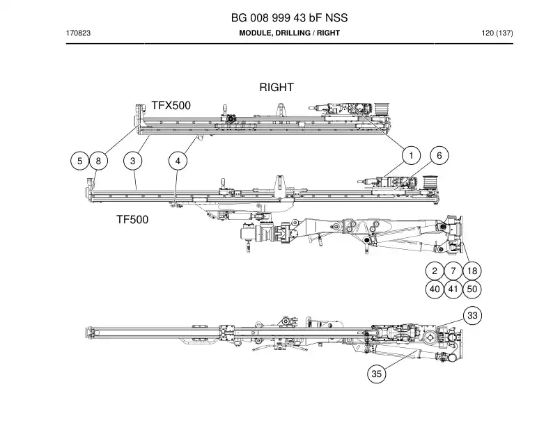 BG00899943b BG 008 999 43b Module, Drilling - Sandvik Technical Drawing
