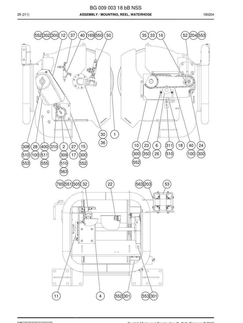 BG00900318b BG 009 003 18b Assembly - Sandvik Technical Drawing