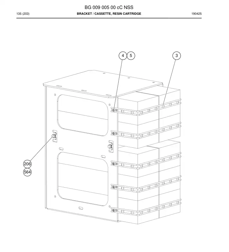 BG00900500c BG 009 005 00c Bracket - Sandvik Technical Drawing