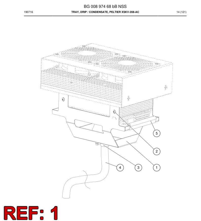BG00901854a BG 009 018 54a BANDEJA, GOTEO - Sandvik Technical Drawing