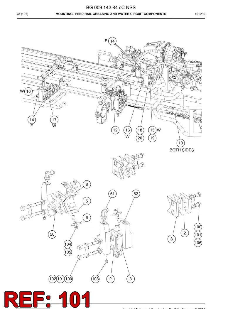 BG00902481a BG 009 024 81a Washer, Retaining - Sandvik Technical Drawing