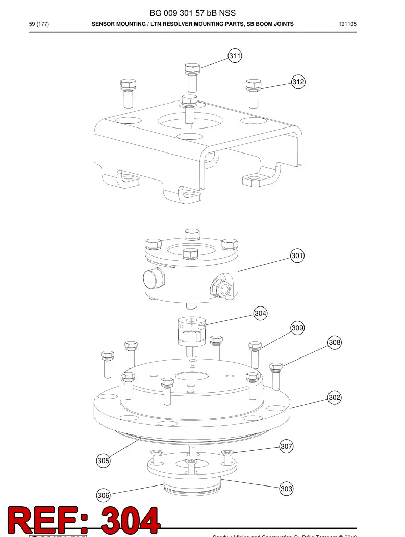 BG00902982b BG 009 029 82b Piece, Connecting - Sandvik Technical Drawing
