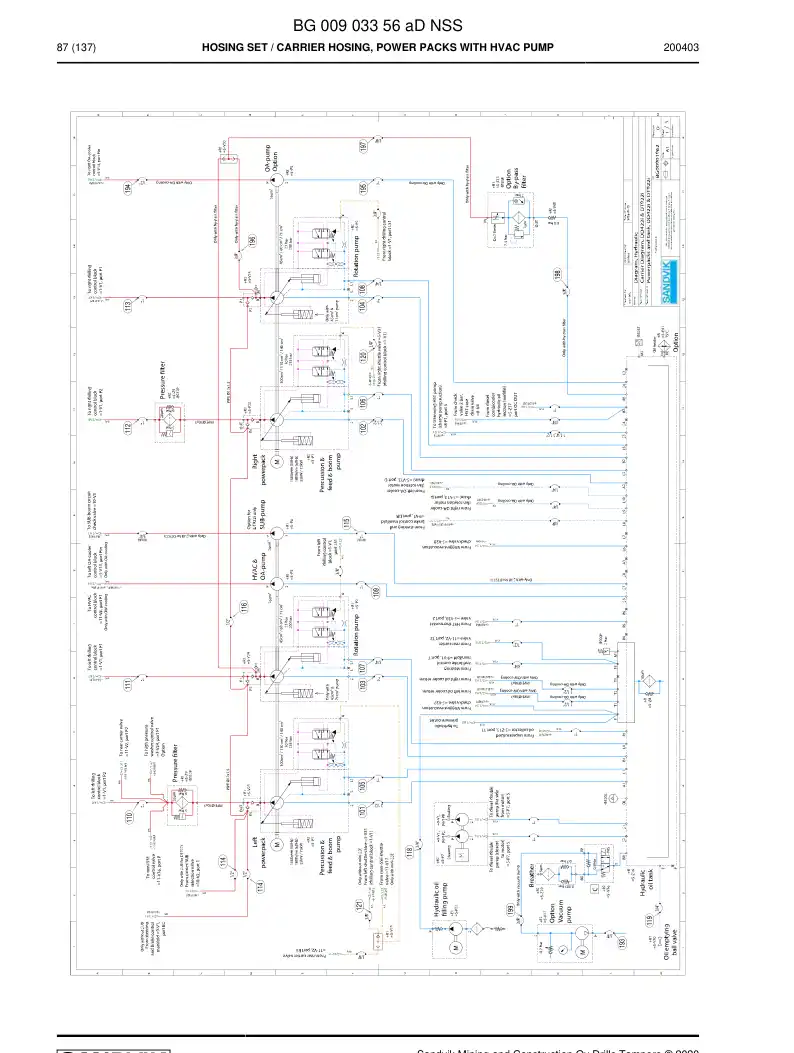 BG00903356a BG 009 033 56a Hosing Set - Sandvik Technical Drawing