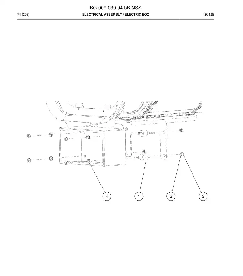 BG00903994b BG 009 039 94b Electrical Assembly - Sandvik Technical Drawing