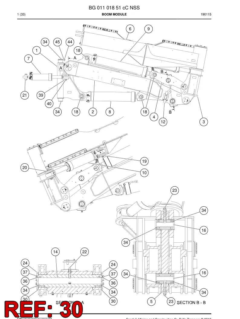 BG00904367a BG 009 043 67a Spacer - Sandvik Technical Drawing