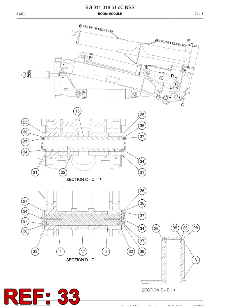 BG00904596a BG 009 045 96a Spacer - Sandvik Technical Drawing