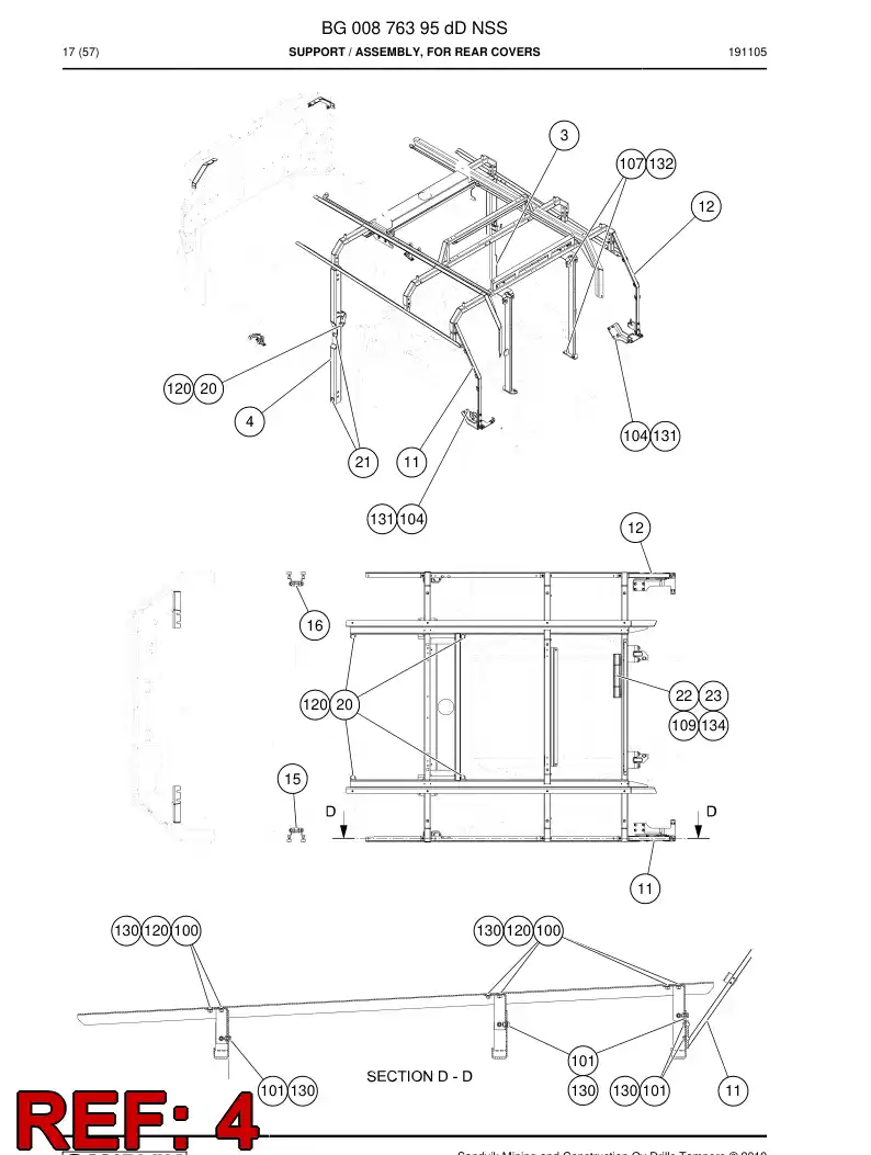 BG00904657b BG 009 046 57b Bracket - Sandvik Technical Drawing