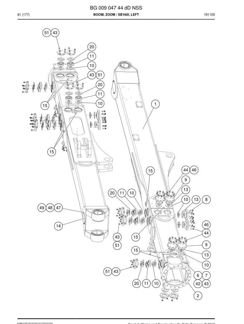 BG00904744d BG 009 047 44d Boom, Zoom - Sandvik Technical Drawing