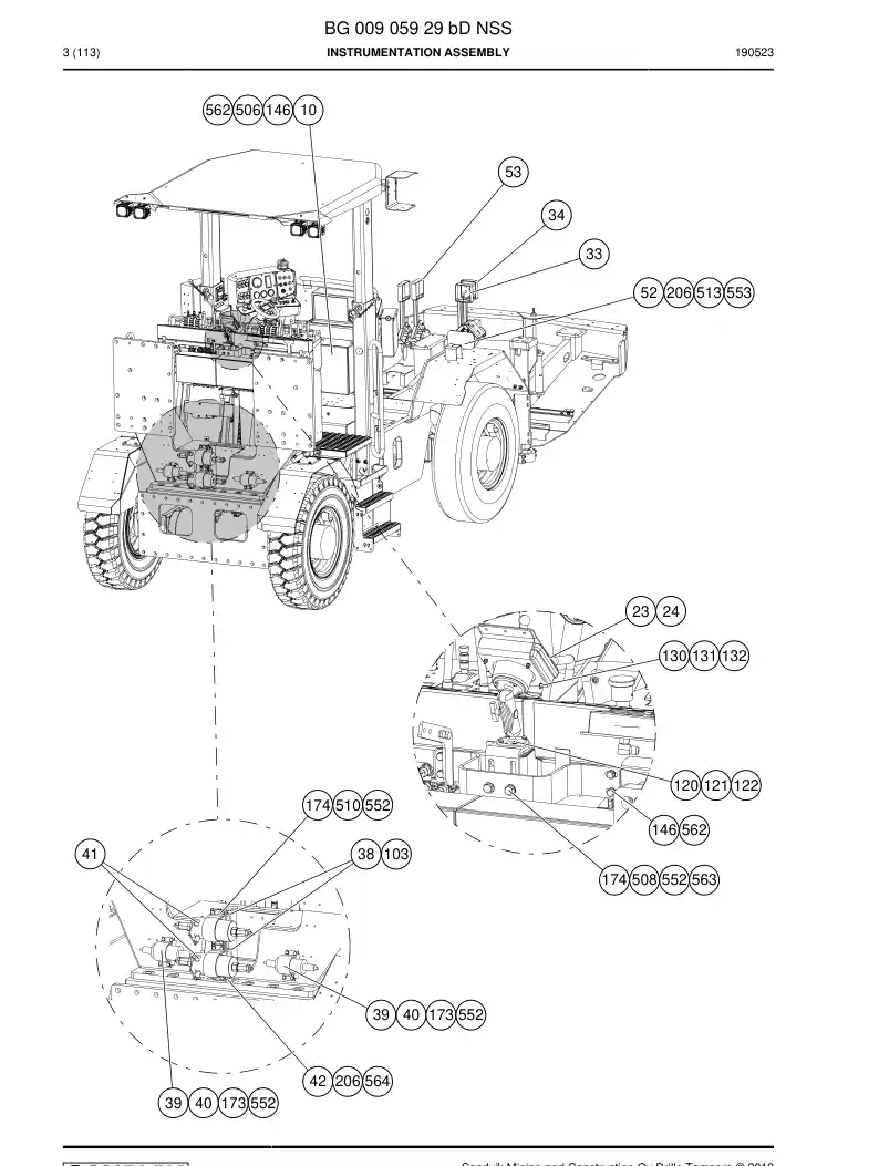 BG00905929b BG 009 059 29b Instrumentation Assembly - Sandvik Technical Drawing