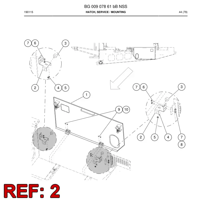 BG00906736a BG 009 067 36a Bracket - Sandvik Technical Drawing