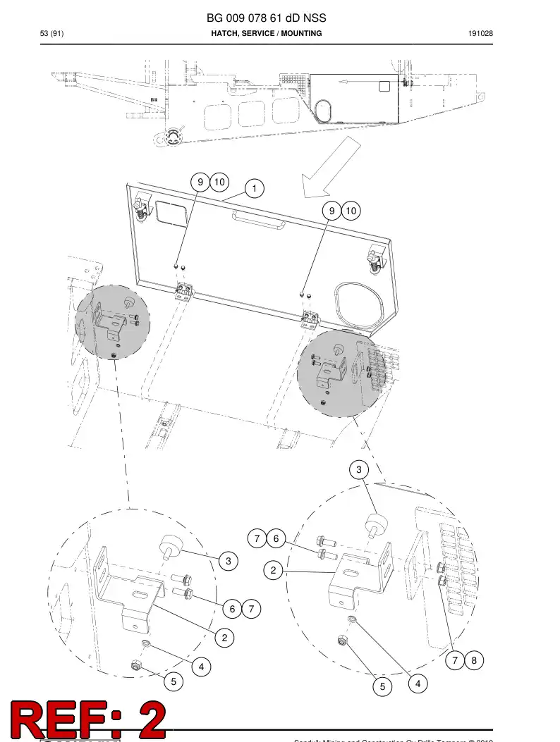 BG00906736b BG 009 067 36b Bracket - Sandvik Technical Drawing