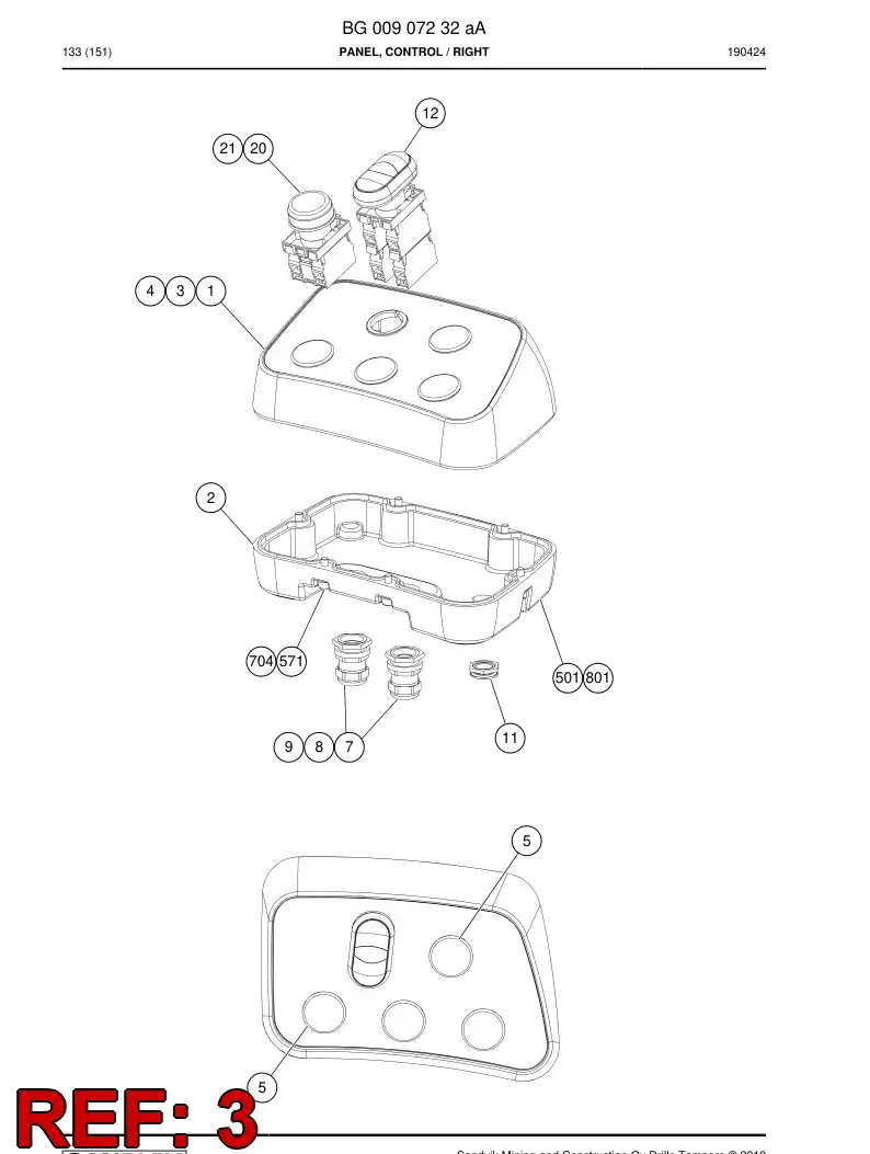 BG00907544a BG 009 075 44a Decal - Sandvik Technical Drawing