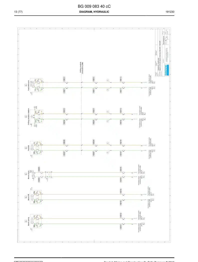 BG00908341b BG 009 083 41b Hosing Set - Sandvik Technical Drawing