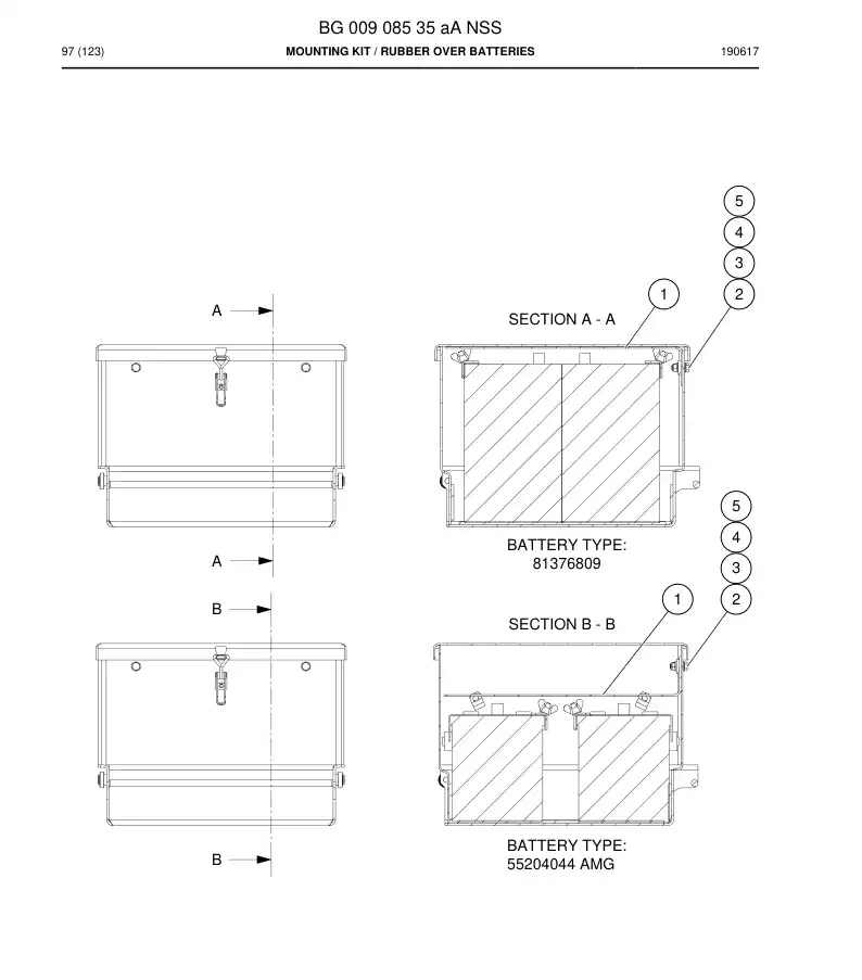 BG00908535a BG 009 085 35a Mounting Kit - Sandvik Technical Drawing