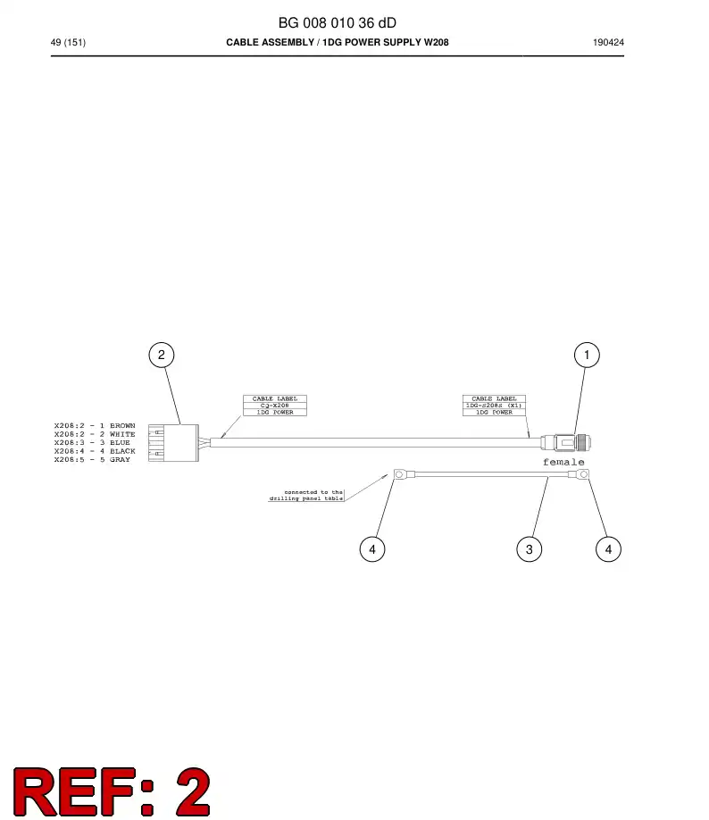 BG00908626a BG 009 086 26a Connector, Plug - Sandvik Technical Drawing
