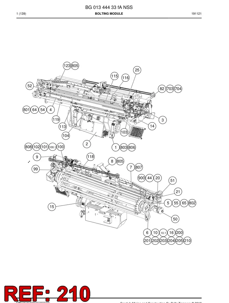 BG00912733a BG 009 127 33a Plate, Attachment - Sandvik Technical Drawing