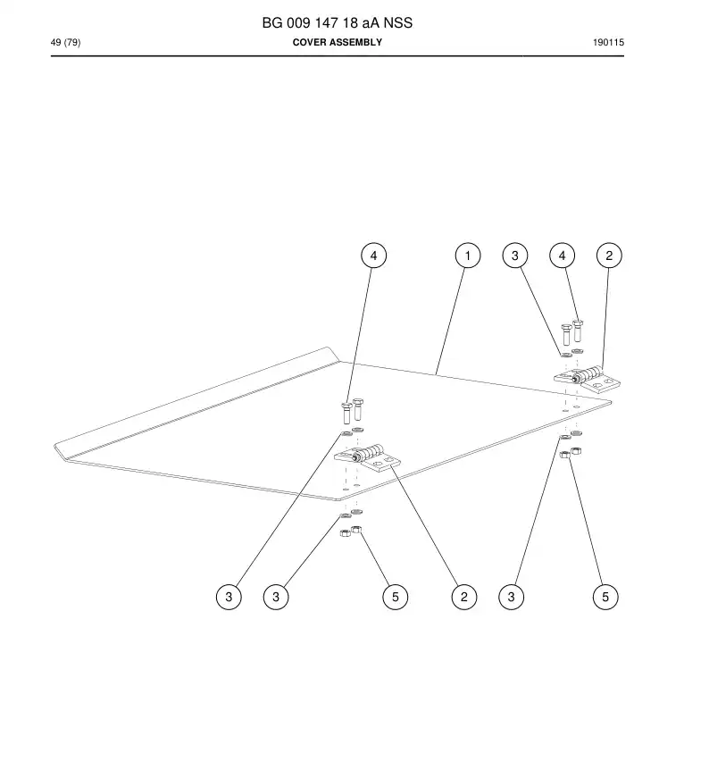 BG00914718a BG 009 147 18a Cover Assembly - Sandvik Technical Drawing