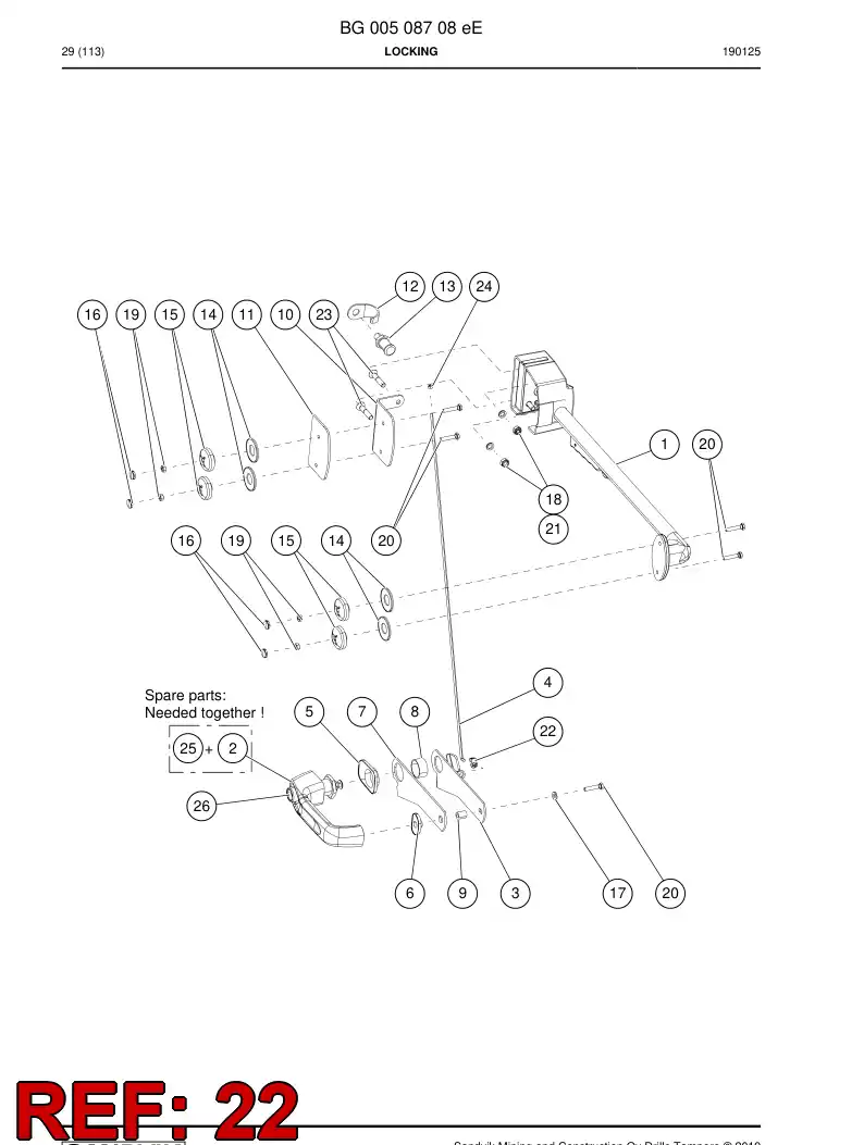 BG00915679a BG 009 156 79a Clip - Sandvik Technical Drawing