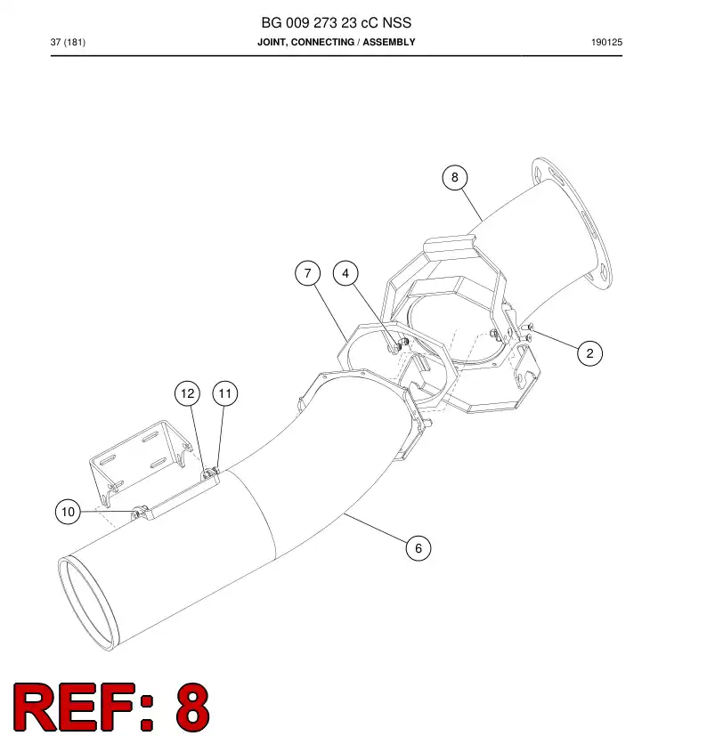 BG00917603a BG 009 176 03a SEAL, Connecting - Sandvik Technical Drawing
